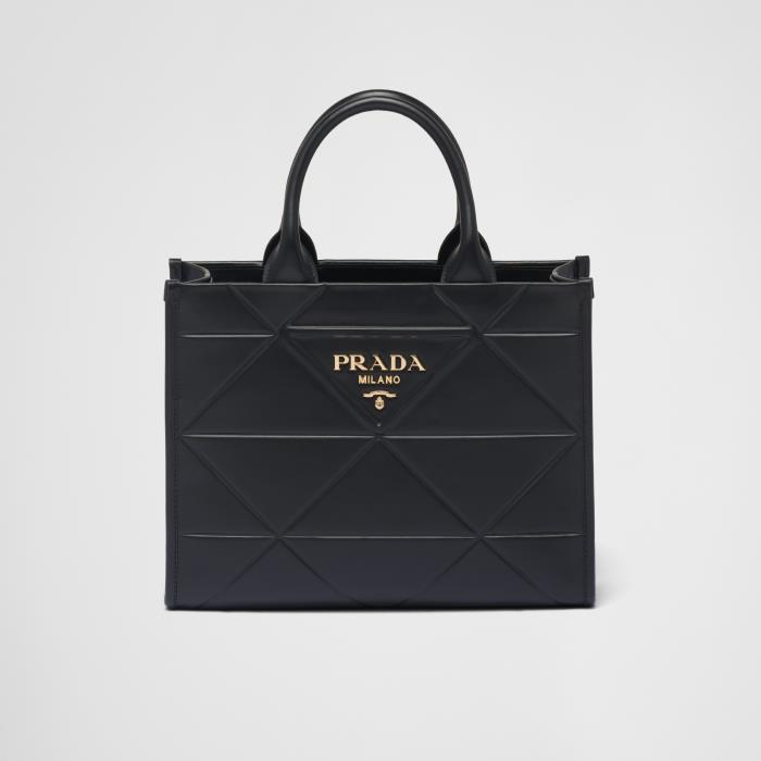 프라다 여성 토트백 탑핸들백 1BA379_ASK_F0002_V_OCO Small leather Prada Symbole bag with topstitching이끌라프라다
