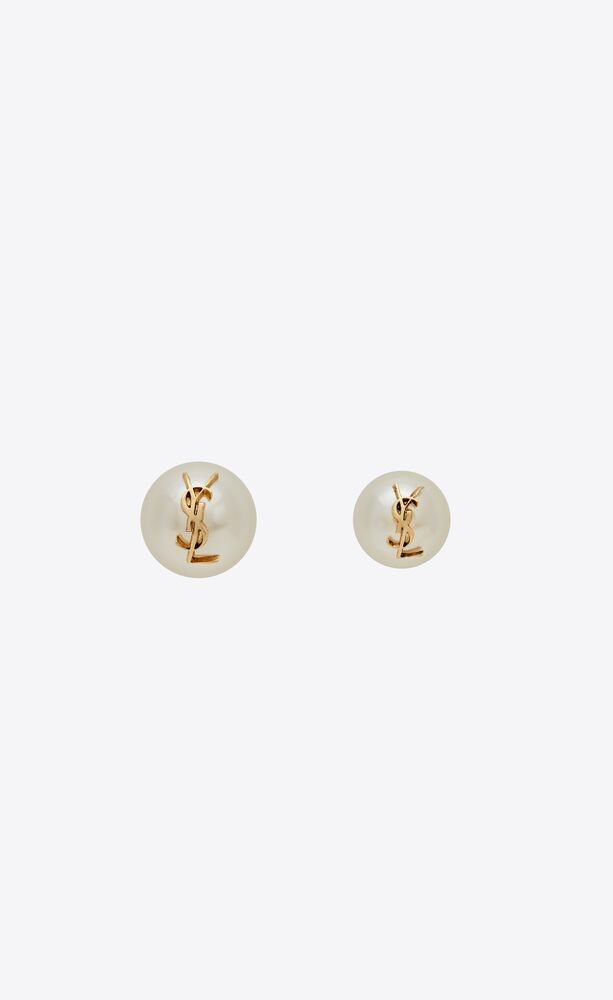생로랑 여성 귀걸이 691563Y15269018 cassandre pearl earrings in metal이끌라생로랑