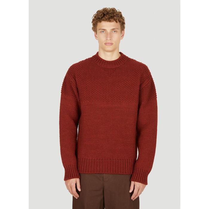 질샌더 남성 니트웨어 Crewneck Knitted Sweater in Red J47GP0018 J14521 610이끌라질샌더