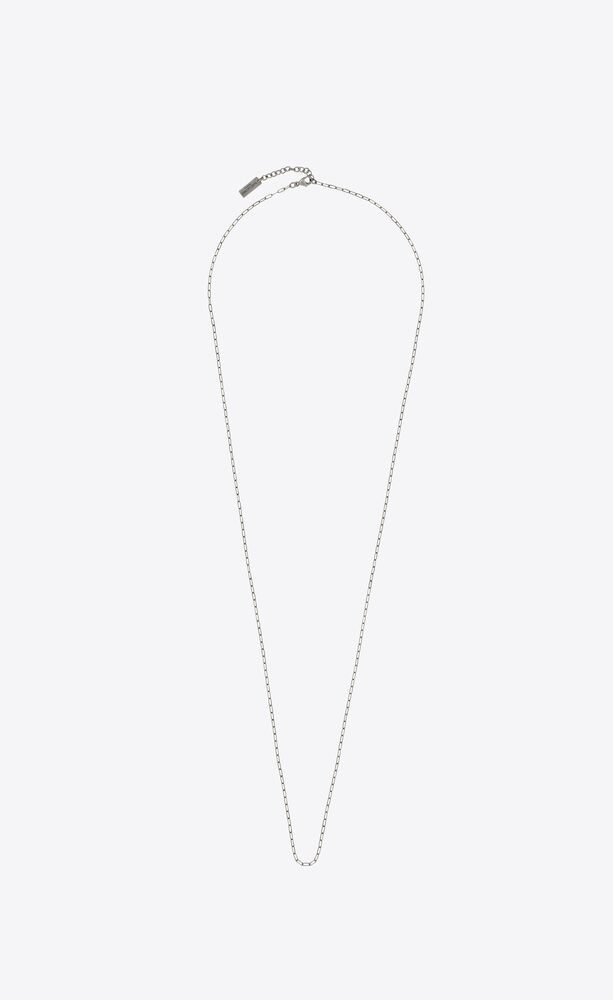 생로랑 남성 목걸이 724180Y15008142 long rectangular chain necklace in metal이끌라생로랑