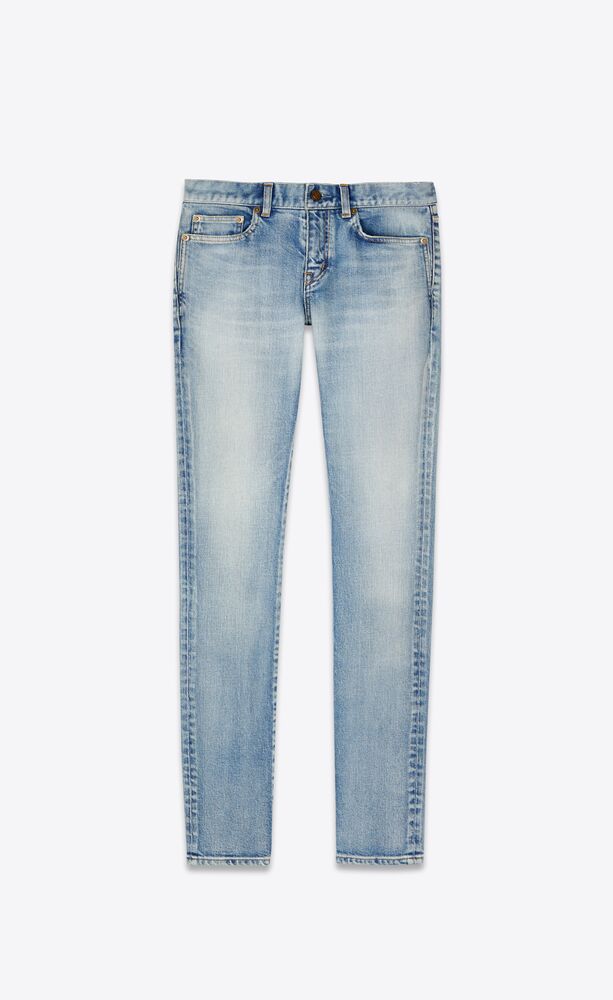 생로랑 여성 바지 데님 578939YC5074503 skinny fit jeans in 80s vintage blue stretch denim이끌라생로랑