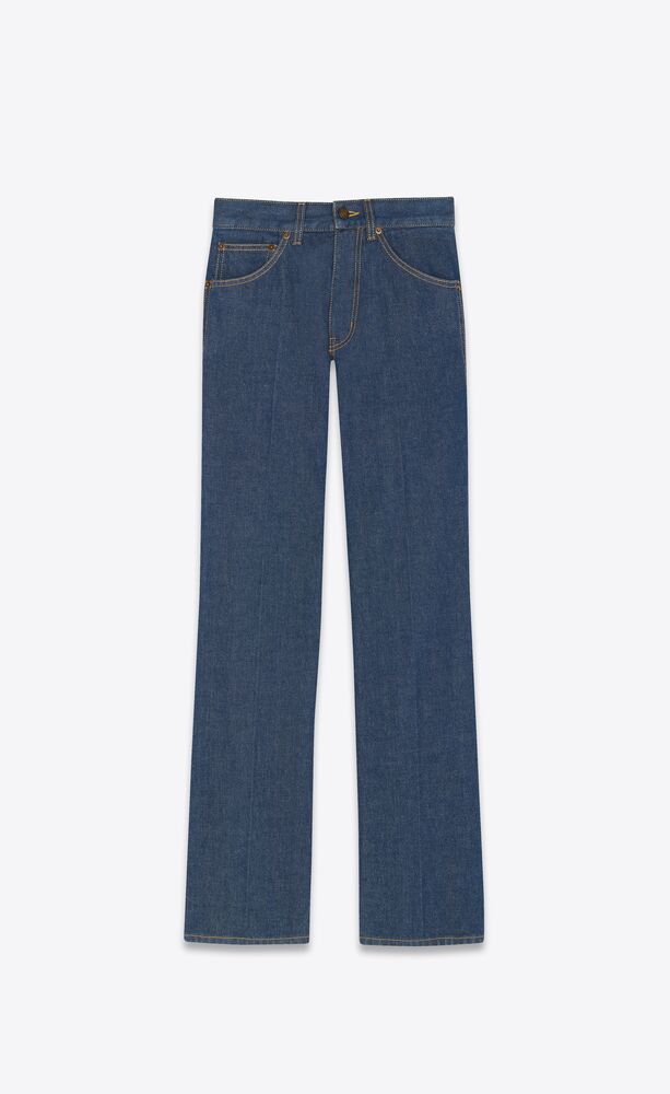 생로랑 여성 바지 데님 705103Y24MA4127 clyde jeans in medium blue rinse denim이끌라생로랑