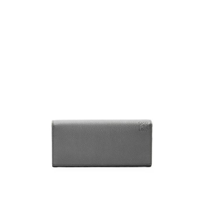 로에베 남성 지갑 Long horizontal wallet in soft grained calfskin Anthracite C660978X01-1110이끌라로에베