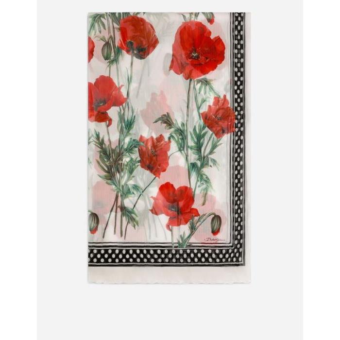 돌체앤가바나 여성 스카프 숄 Poppy print silk scarf (120 x 200) 158059579814725이끌라돌체 앤 가바나