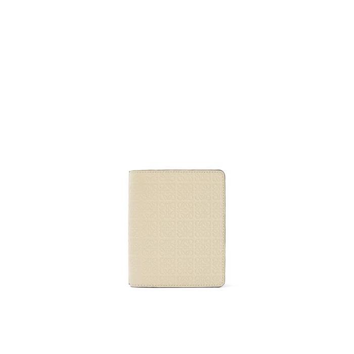 로에베 여성 반지갑 Repeat compact zip wallet in embossed silk calfskin Light Oat C499Z41X04-2461이끌라로에베
