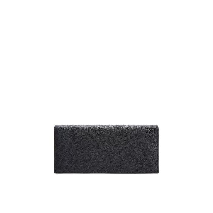 로에베 남성 지갑 Long horizontal wallet in soft grained calfskin Black C660978X01-1100이끌라로에베