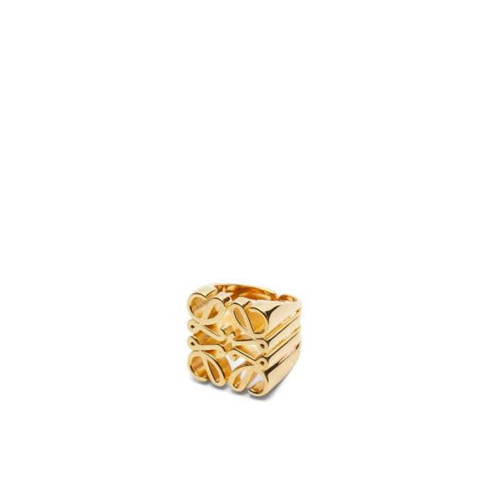 로에베 여성 반지 Anagram chevaliere ring in sterling silver Gold J821305X10-8130이끌라로에베