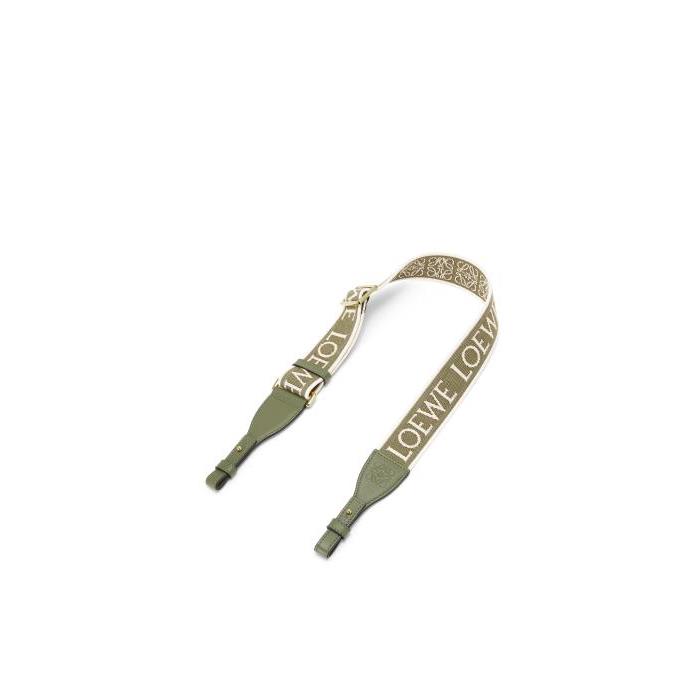 로에베 남성 기타액세서리 Anagram loop strap in jacquard&amp;calfskin Green/Avocado Green C886T90X01-4364이끌라로에베