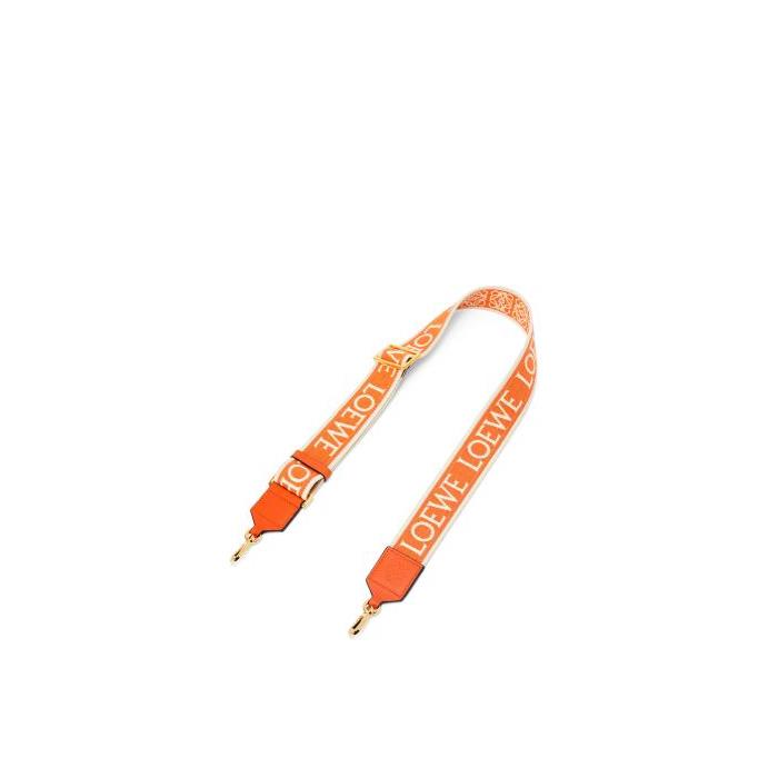 로에베 남성 기타액세서리 Anagram strap in jacquard&amp;calfskin Orange C073T87X01-9100이끌라로에베