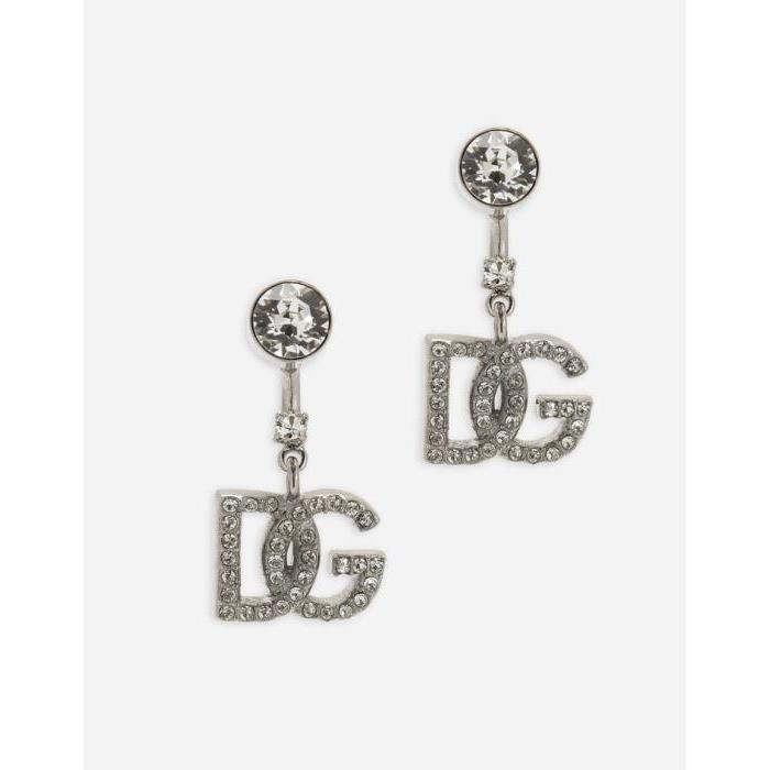 돌체앤가바나 여성 귀걸이 KIM DOLCE&amp;GABBANA Earrings with DG logo and rhinestones 158059579299720이끌라돌체 앤 가바나