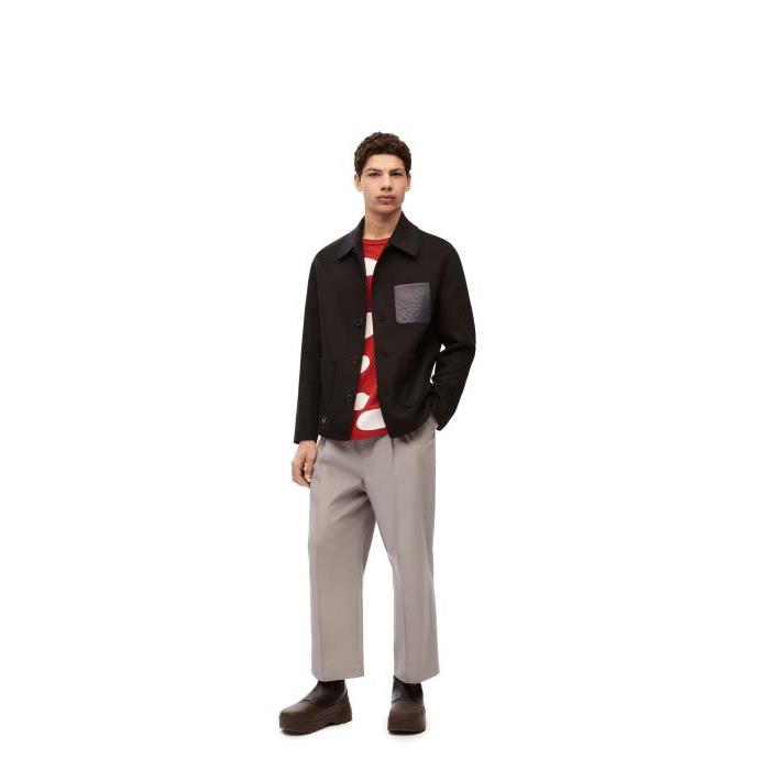 로에베 남성 자켓 블레이저 Workwear jacket in wool&amp;cashmere Black H526Y03W76-1100이끌라로에베