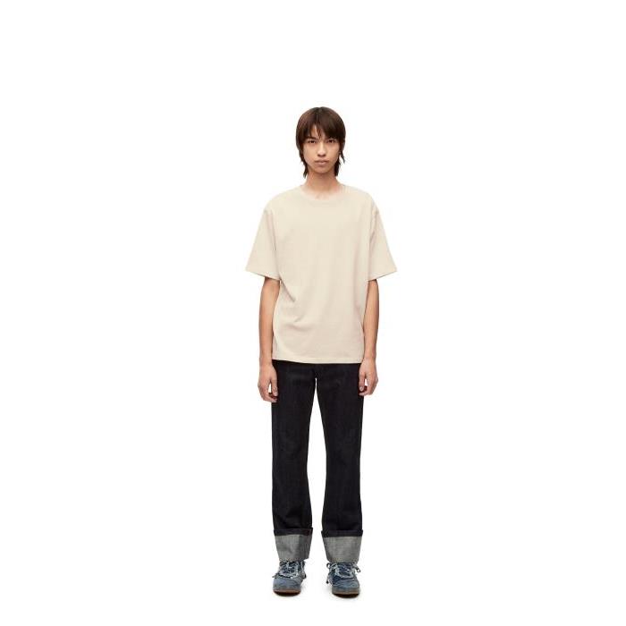 로에베 남성 티셔츠 맨투맨 Chia elephant T shirt in cotton Ecru H526Y22X68-2370이끌라로에베