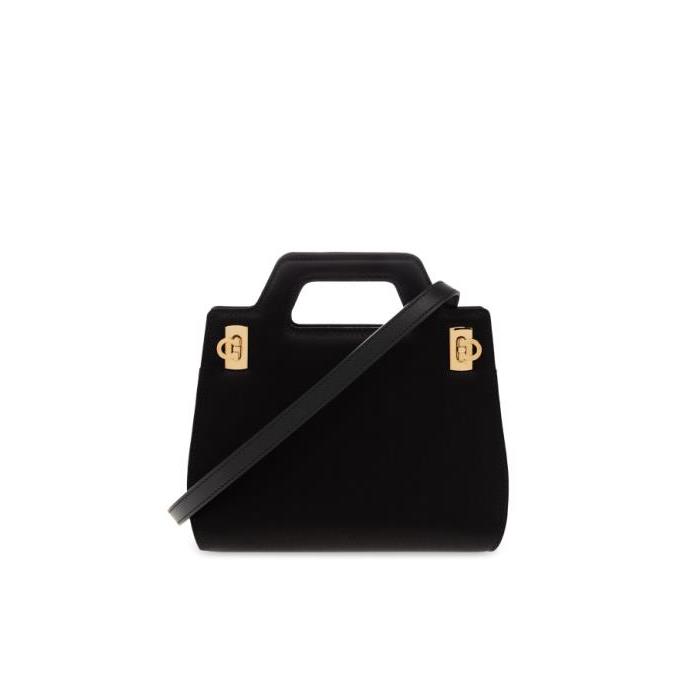 페라가모 여성 숄더백 크로스백 FERRAGAMO BLACK ‘Wanda Mini’ shoulder bag 213485 WANDA MINI 763298-NERO이끌라페라가모