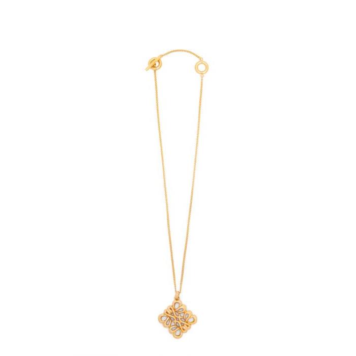 로에베 여성 목걸이 Small pendant necklace in sterling silver Gold J821241X18-8130이끌라로에베