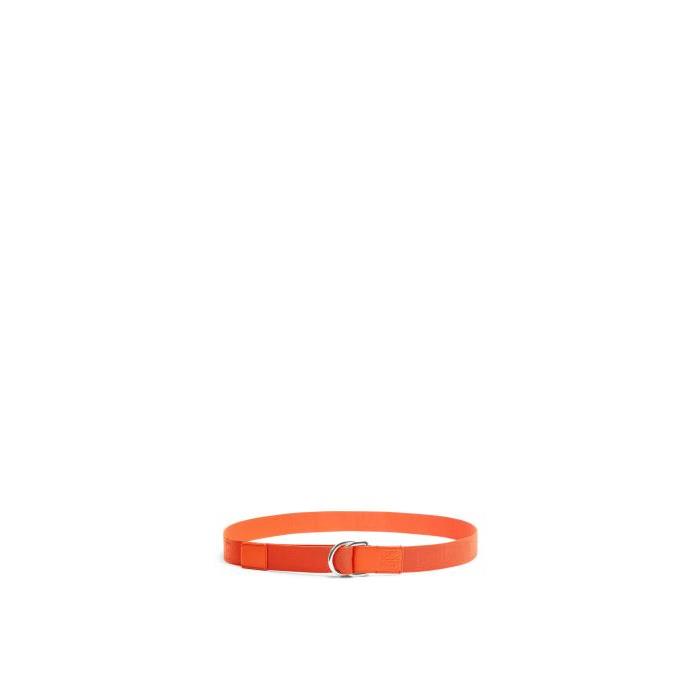로에베 남성 벨트 D ring webbing belt in nylon&amp;calfskin Orange/Palladium E619Z20X17-9119이끌라로에베