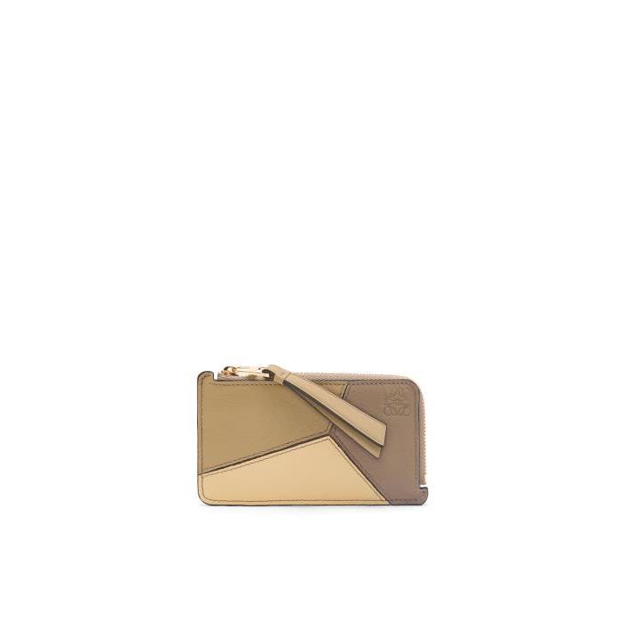 로에베 여성 카드지갑 Puzzle coin cardholder in classic calfskin Clay Green/Butter C510R50X04-6688이끌라로에베
