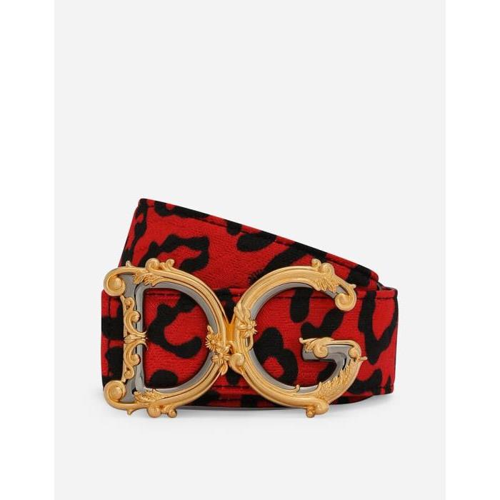 돌체앤가바나 여성 벨트 Leopard print brocade belt with baroque DG logo BE1517AH566HSYJN이끌라돌체 앤 가바나