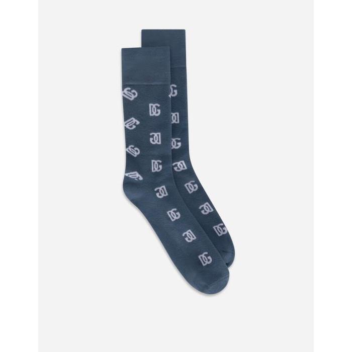돌체앤가바나 남성 양말 Stretch cotton jacquard socks with DG Monogram GXN25TJACT3S9004이끌라돌체 앤 가바나