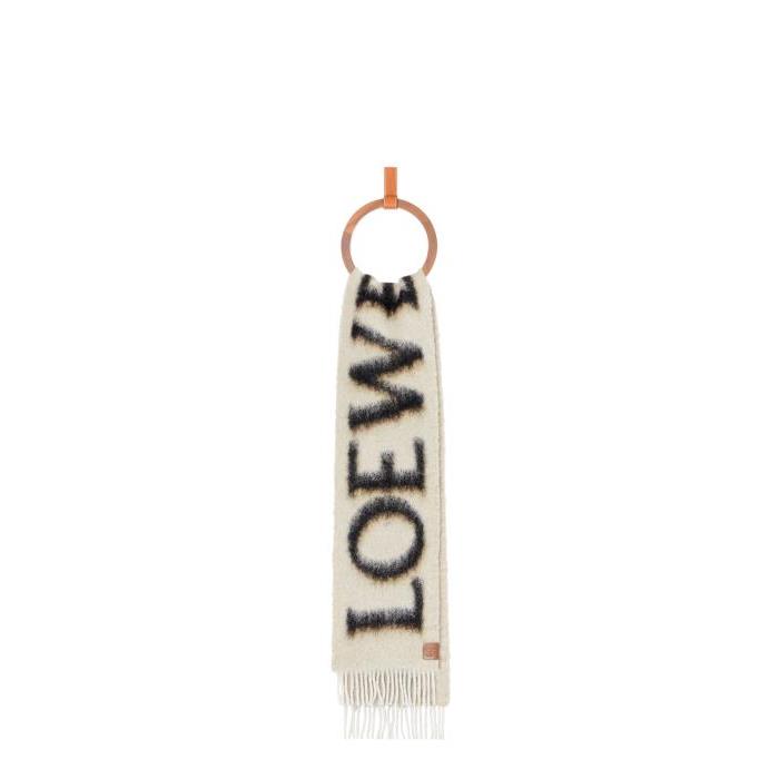 로에베 남성 스카프 숄 LOEWE scarf in wool&amp;mohair Camel/Black F811257X03-3154이끌라로에베
