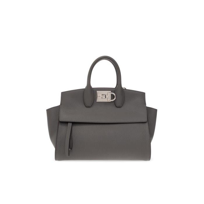 페라가모 여성 숄더백 크로스백 FERRAGAMO GREY ‘The Studio Small’ shoulder bag 214493 S T SOFT S 763096-DARK GREY이끌라페라가모