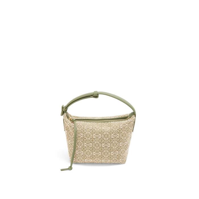 로에베 여성 숄더백 크로스백 Small Cubi bag in Anagram jacquard&amp;calfskin Green/Avocado Green A906K75X06-4364이끌라로에베