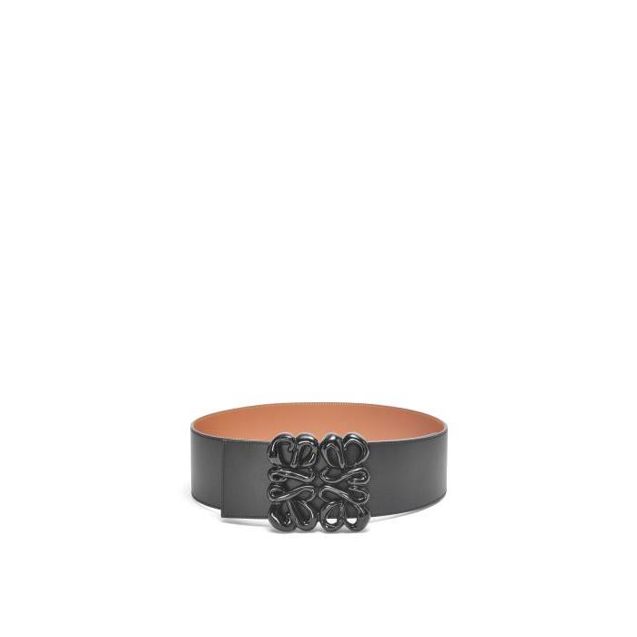 로에베 여성 벨트 Reversible Inflated Anagram belt in soft calfskin Black/Tan E619244X59-1329이끌라로에베