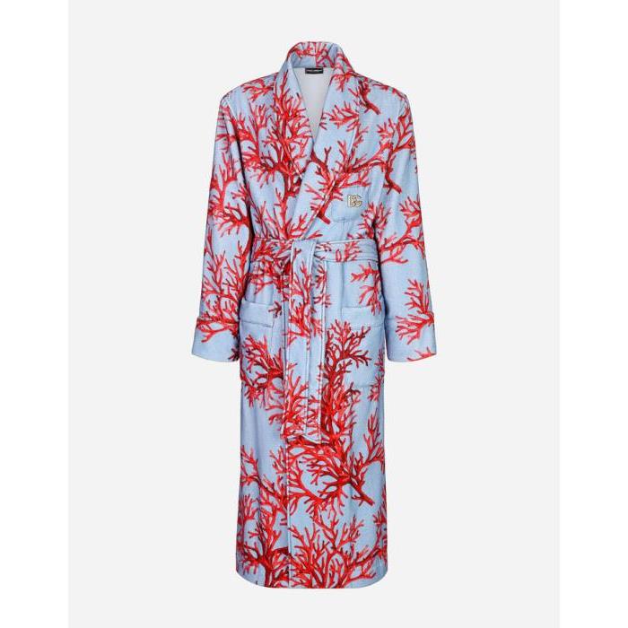 돌체앤가바나 남성 비치웨어 Coral print cotton bathrobe M0I19THS7I3HC3VK이끌라돌체 앤 가바나
