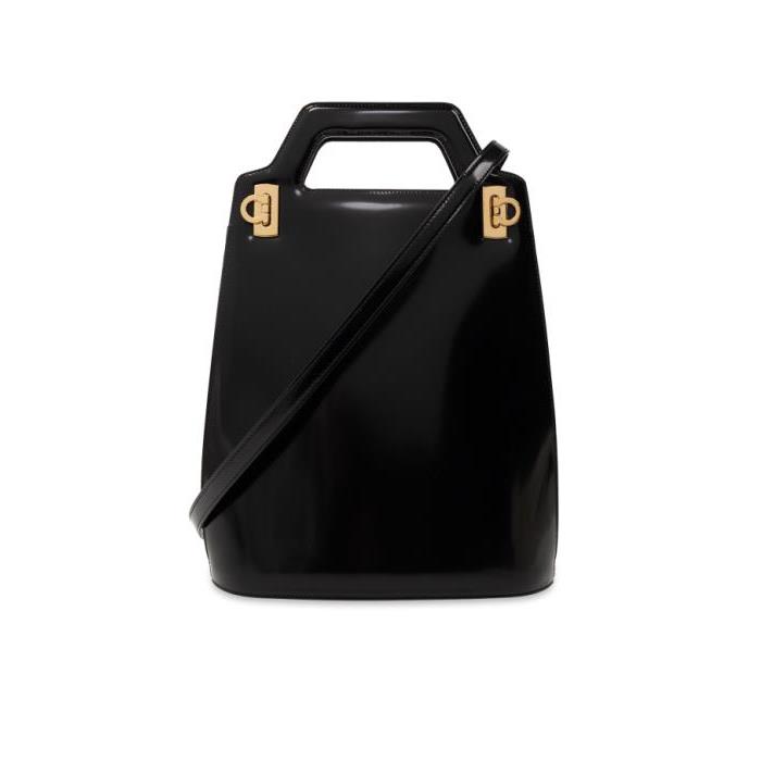 페라가모 여성 숄더백 크로스백 FERRAGAMO BLACK ‘Wanda Small’ shoulder bag 213483 WANDA N S 760350-NERO이끌라페라가모