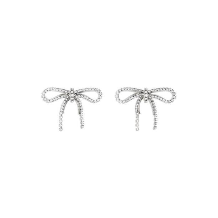 발렌시아가 여성 귀걸이 Womens Archive Ribbon Earrings in Silver 748031TZ23S7155이끌라발렌시아가