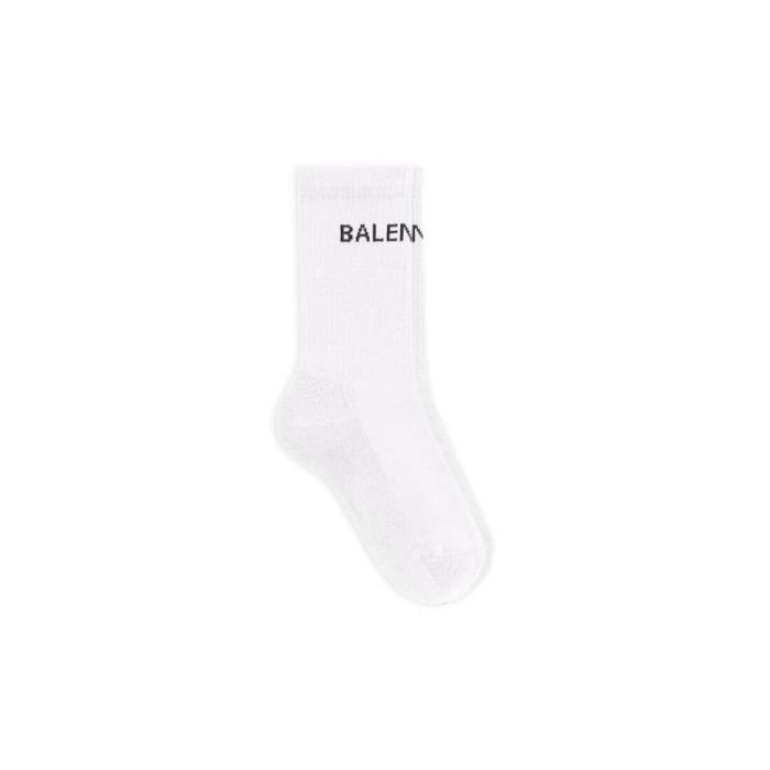 발렌시아가 여성 양말 Womens Balenciaga Socks in White/black 521232372B49060이끌라발렌시아가