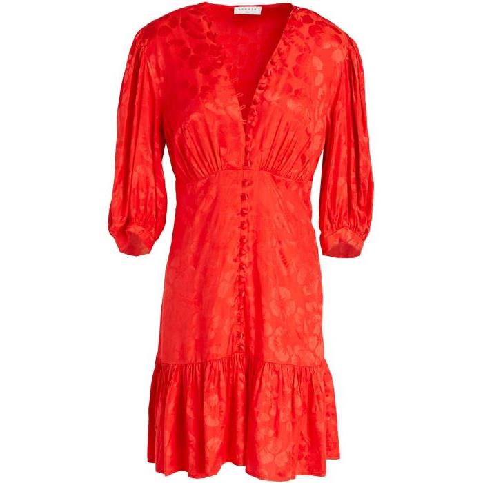 산드로 여성 원피스 Azelie silk blend satin jacquard mini dress 38063312419875857이끌라산드로