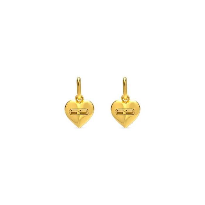 발렌시아가 여성 귀걸이 Womens Bb Icon Heart Earrings in Gold 700648TZ99G0705이끌라발렌시아가