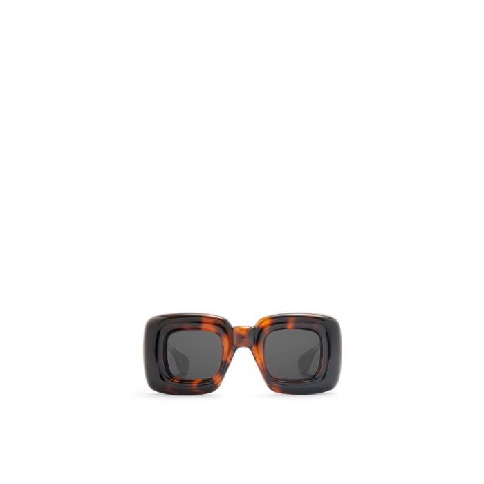 로에베 여성 선글라스 Inflated rectangular sunglasses in nylon Havana G000270X05-3605이끌라로에베