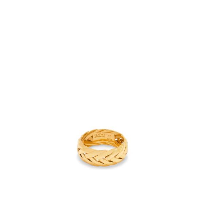 로에베 여성 반지 Braided ring in sterling silver Gold J000305X13-8130이끌라로에베