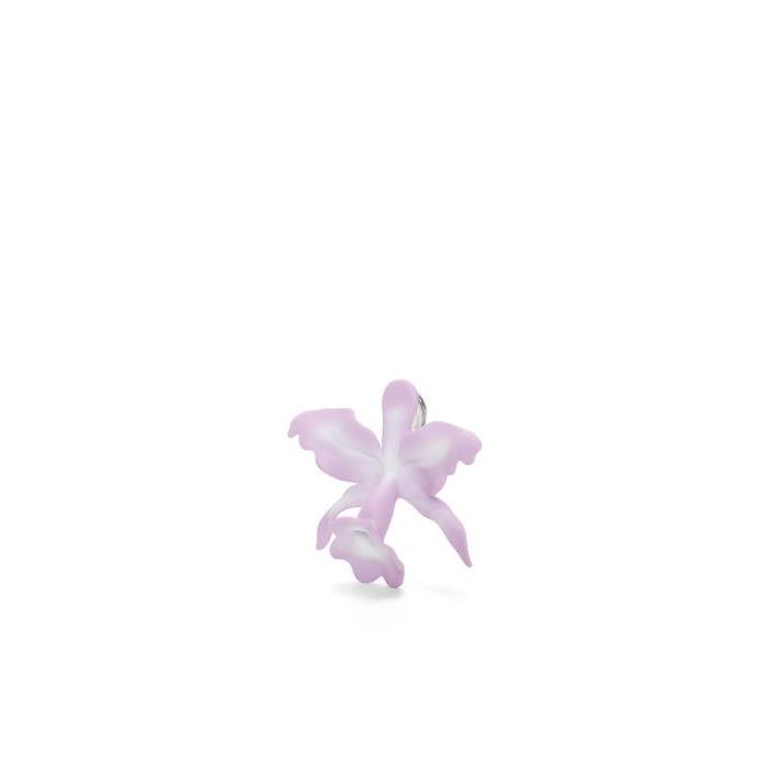 로에베 여성 귀걸이 Maruja Mallo orchid clip earring in varnished metal Pink/Silver J643239X06-7236이끌라로에베