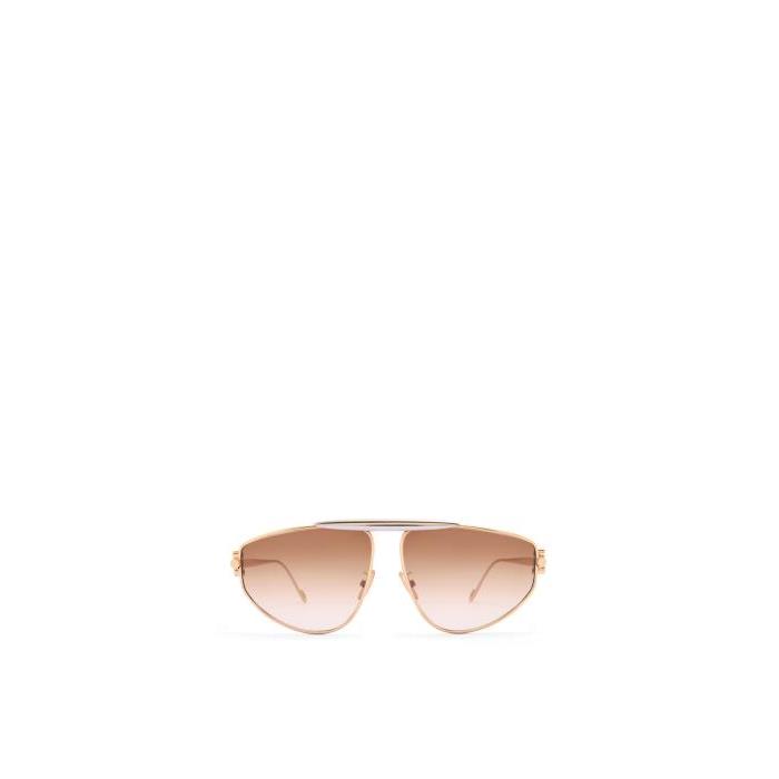 로에베 여성 선글라스 Spoiler new aviator sunglasses in metal Winter Brown G776487X05-8721이끌라로에베