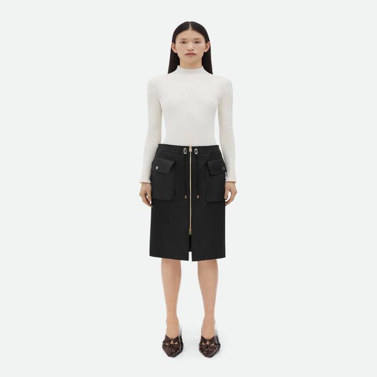 보테가베네타 여성 스커트 Waterproof Cotton Midi Skirt 750114V04C01052이끌라보테가베네타