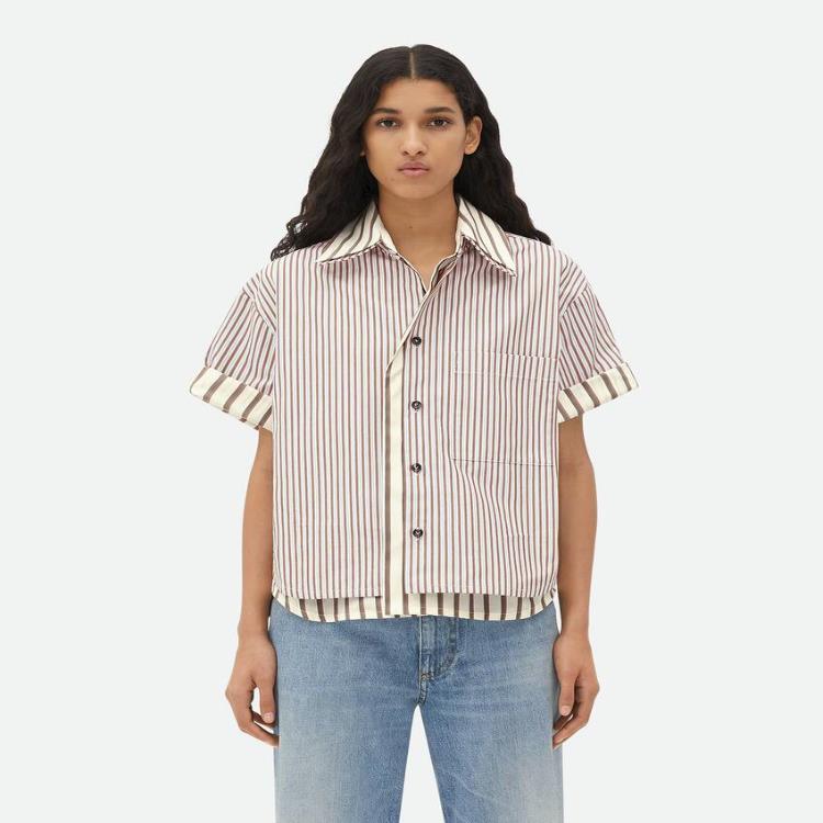 보테가베네타 여성 블라우스 셔츠 Double Layer Cotton And Silk Shirt 750050V3E702653이끌라보테가베네타