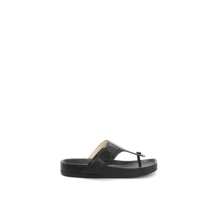 로에베 남성 샌들 슬리퍼 Anagram ease sandal in kidskin Black M616465X14-1100이끌라로에베