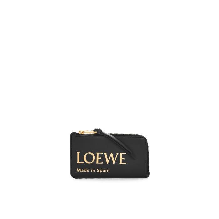 로에베 남성 카드지갑 Embossed LOEWE coin cardholder in shiny nappa calfskin Black CLE0Z40X01-1100이끌라로에베