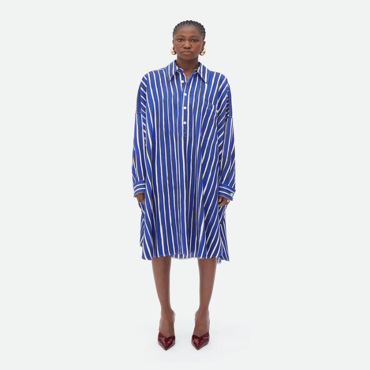 보테가베네타 여성 원피스 Stripe Print Viscose And Silk Dress 726546V2L904055이끌라보테가베네타