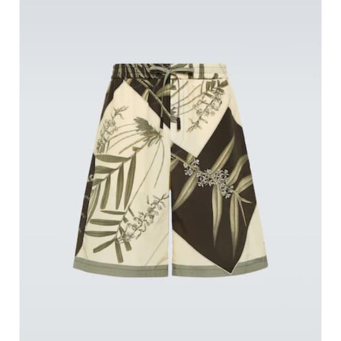 로에베 남성 바지 데님 Paulas Ibiza printed cotton&amp;silk shorts P00944229이끌라로에베