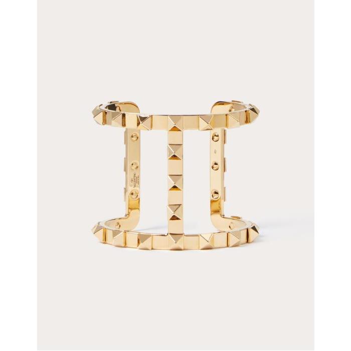 발렌티노 여성 팔찌 Metal Rockstud Bracelet for Woman in Gold | Valentino GB WJ0S63MET_CS4이끌라발렌티노
