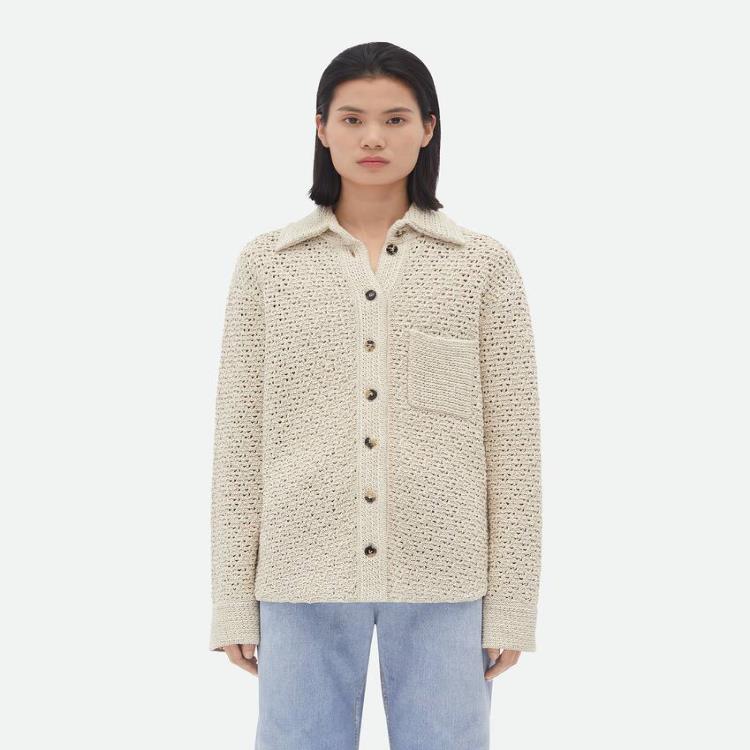 보테가베네타 여성 니트웨어 Cotton Crochet Shirt 782284V3WM09227이끌라보테가베네타