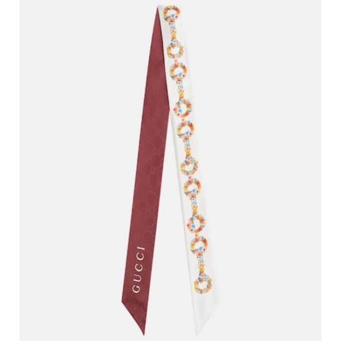 구찌 여성 스카프 숄 Gucci Horsebit floral silk scarf P00918183이끌라구찌