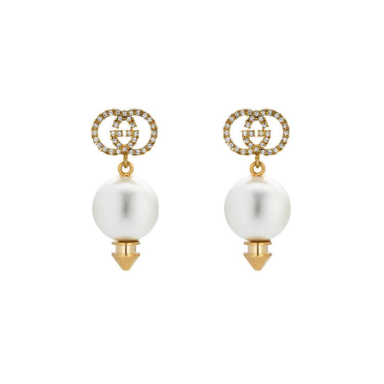 구찌 여성 반지 582822 J1D51 8516 Gucci Interlocking earrings with pearl이끌라구찌