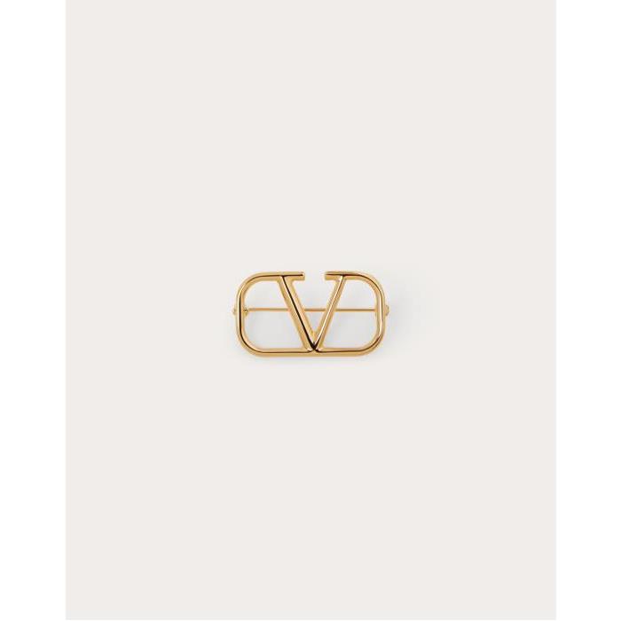 발렌티노 여성 기타액세서리 Vlogo Signature Metal Brooch for Woman in Gold | Valentino GB WJ0E82MET_CS4이끌라발렌티노