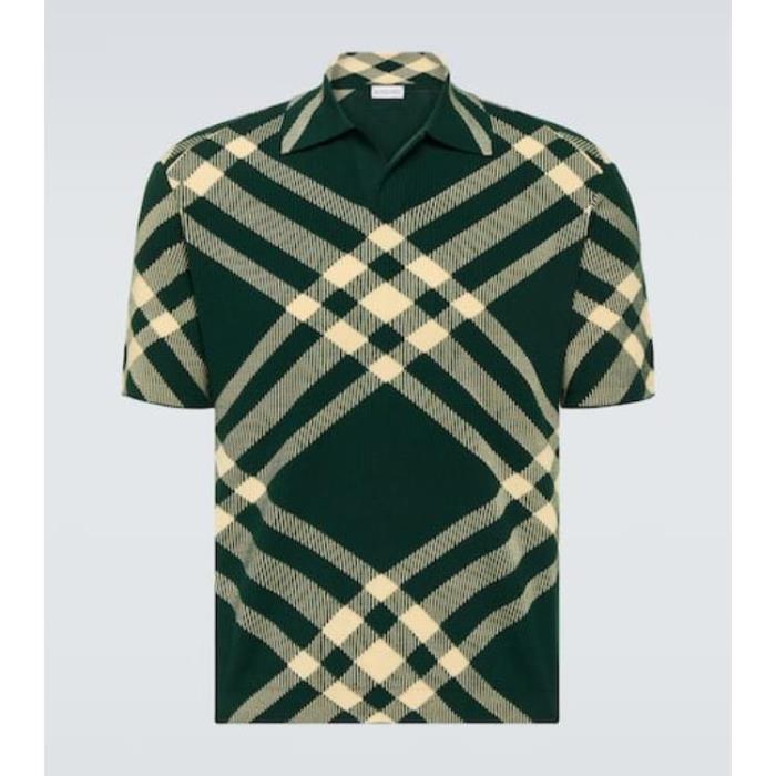 버버리 남성 셔츠 Checked wool blend polo shirt P00896398이끌라버버리
