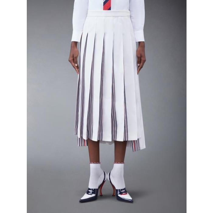톰브라운 여성 스커트 FGC979A-F0345-114 Cotton Canvas Classic Maxi Pleated Skirt이끌라톰브라운
