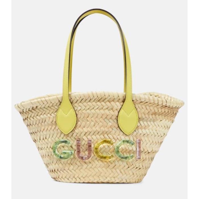 구찌 여성 토트백 탑핸들백 Small logo straw basket bag P00938389이끌라구찌